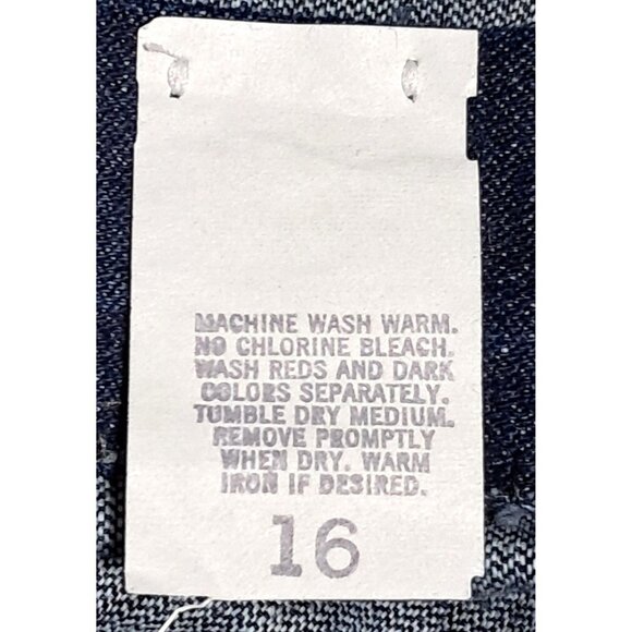 Vintage Eddie Bauer NOS Mom Jeans High Waist Navy Sz 16 30x32 Deadstock - Picture 3 of 9